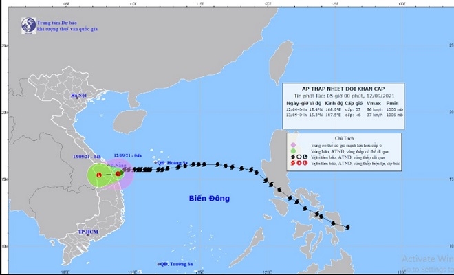 Bão số 5 suy yếu thành áp thấp nhiệt đới, tỉnh Quảng Bình đến Thanh Hóa mưa to
