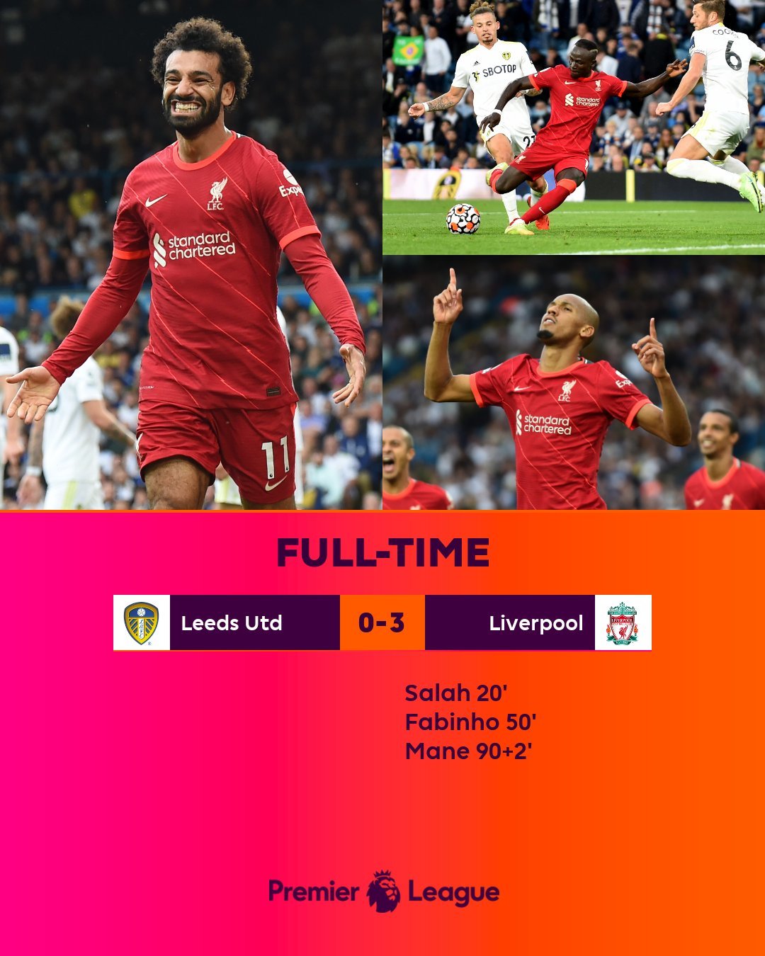 Salah và Mane bùng nổ, Liverpool thổi bay Leeds