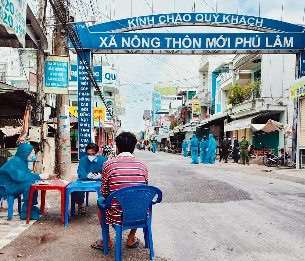 Phú Tân tăng cường biện pháp cách ly theo Chỉ thị 16-CT-TTg của Thủ tướng Chính phủ đối với thị trấn Phú Mỹ và xã Phú Lâm