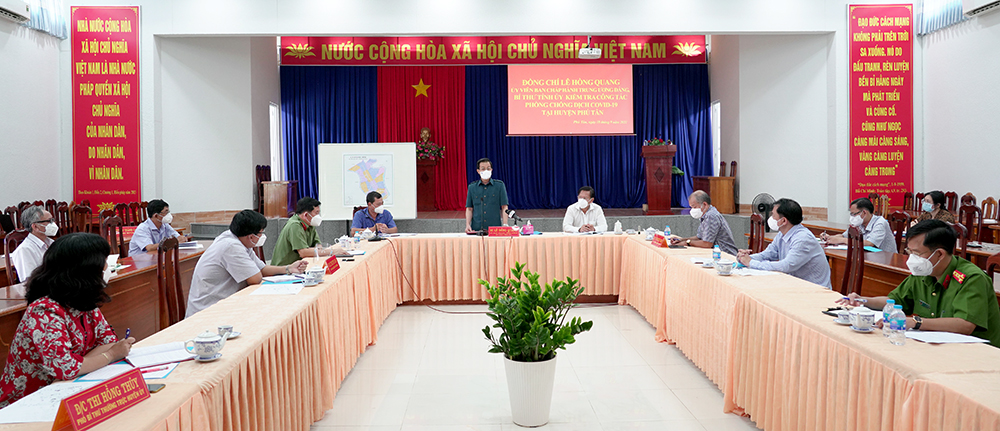 Phú Tân tập trung kiểm soát dịch bệnh COVID-19, không để lây sang các địa phương lân cận