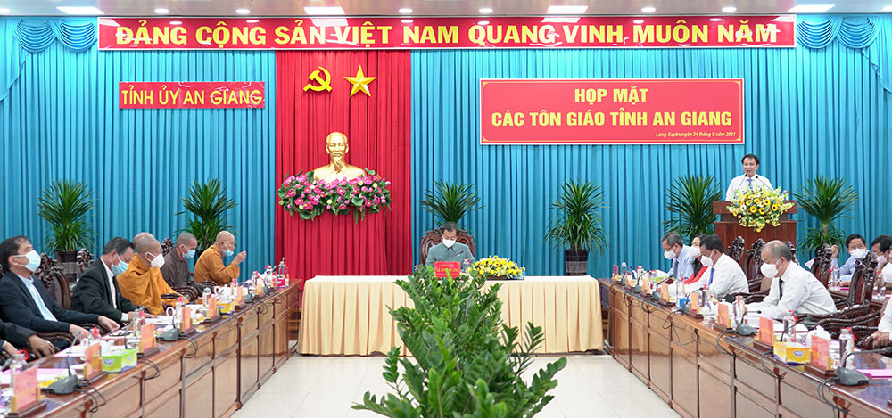Bí thư Tỉnh ủy An Giang Lê Hồng Quang: Các tổ chức tôn giáo đoàn kết, chung sức, đồng lòng đẩy lùi COVID-19
