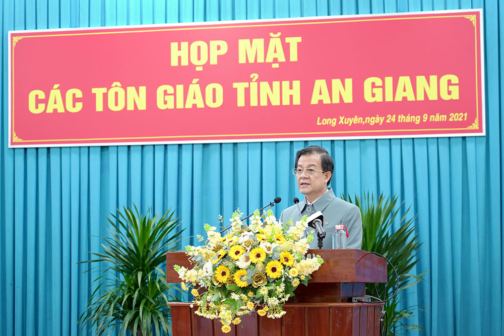 Bí thư Tỉnh ủy An Giang Lê Hồng Quang: Các tổ chức tôn giáo đoàn kết, chung sức, đồng lòng đẩy lùi COVID-19