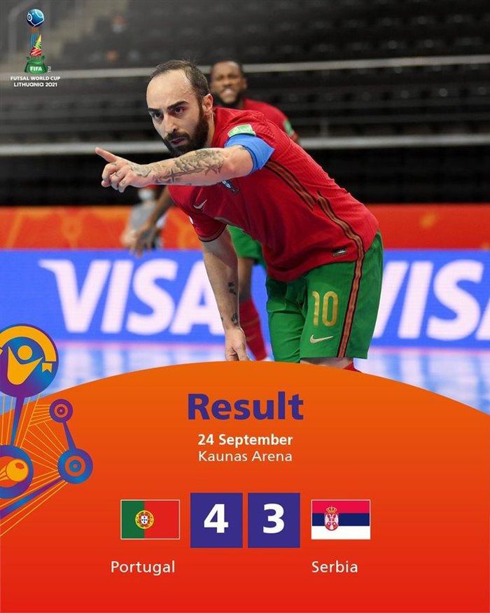 Xác định 4 cặp đấu vòng tứ kết World Cup Futsal 2021