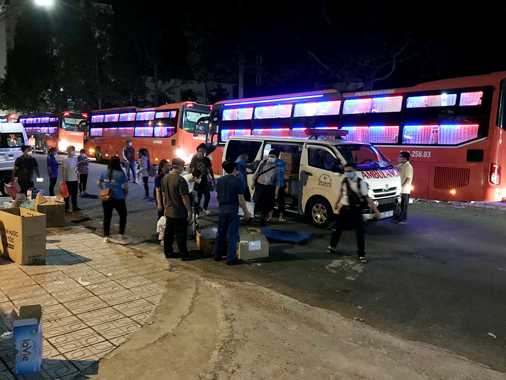 Khởi hành đón công dân từ các địa phương trở về An Giang