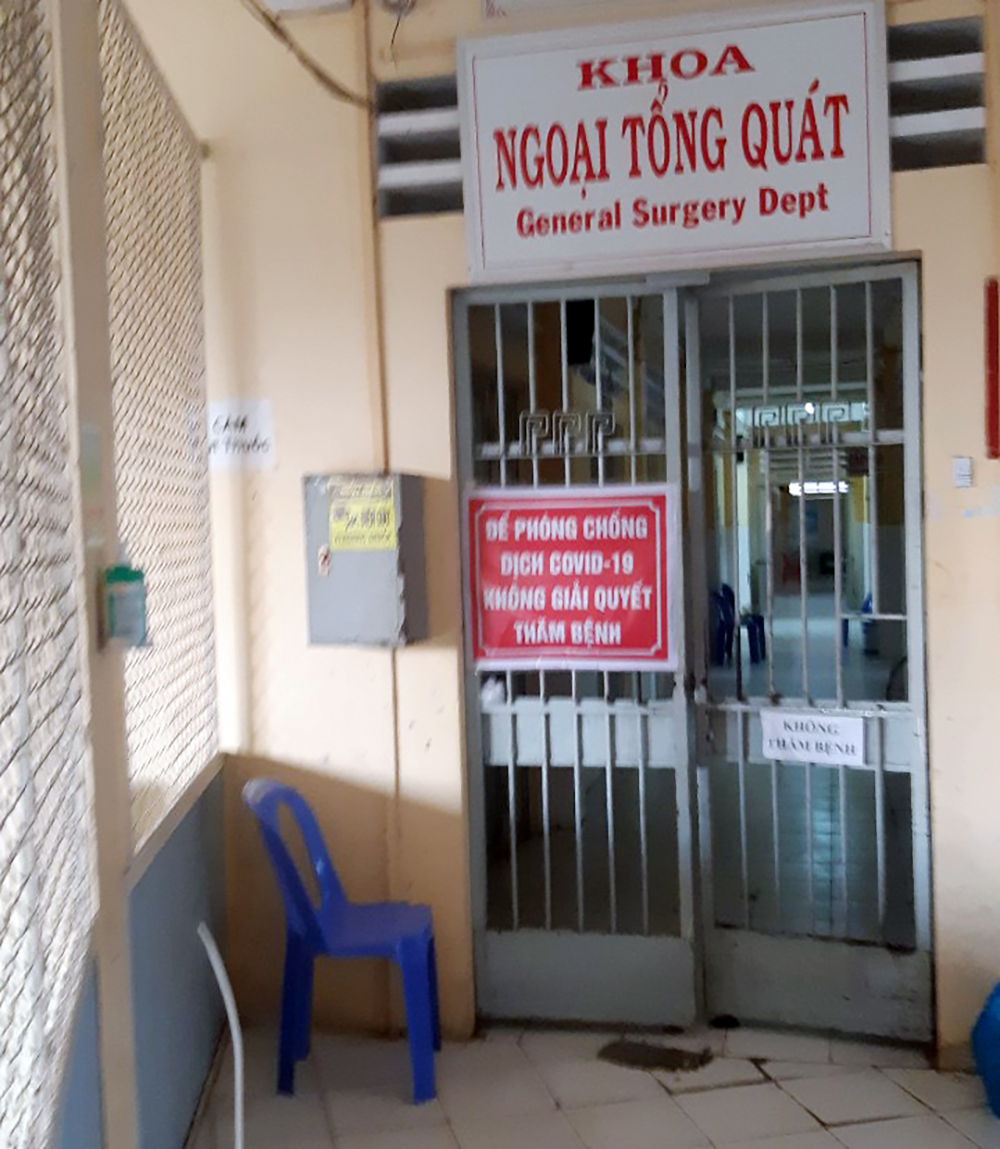 Đã dỡ phong tỏa Khoa ngoại -Trung tâm Y tế huyện Phú Tân