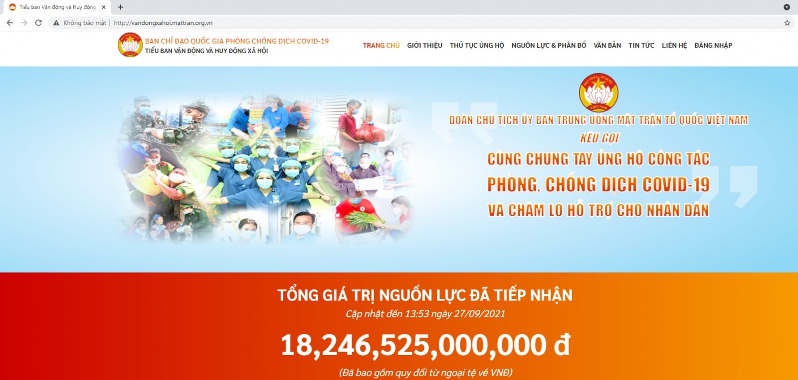 Tuyên truyền, giới thiệu trang thông tin điện tử của Tiểu ban Vận động và huy động xã hội
