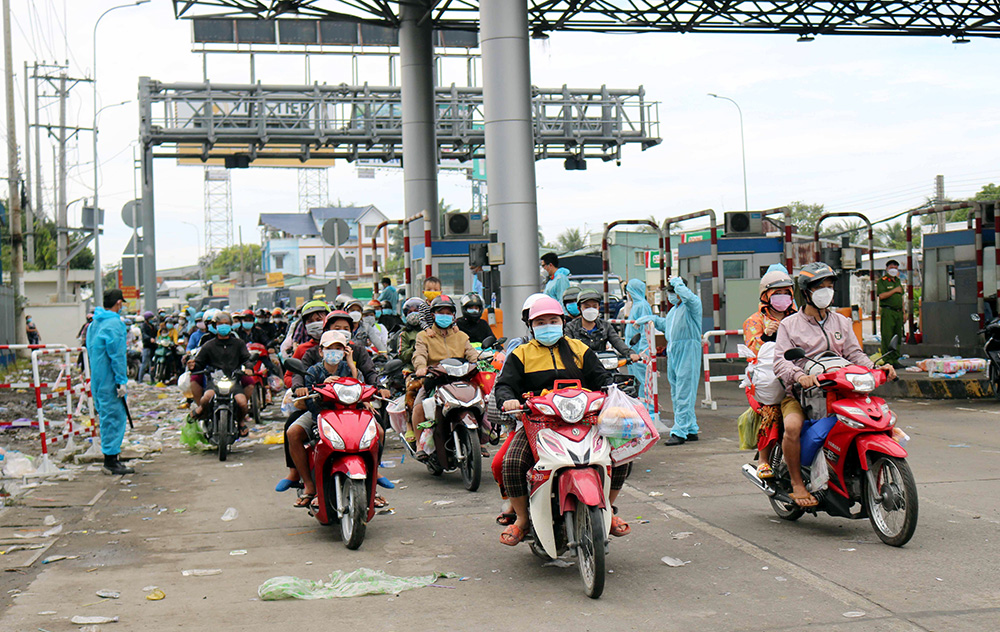 Lượng người dân tự phát về An Giang vẫn tăng liên tục