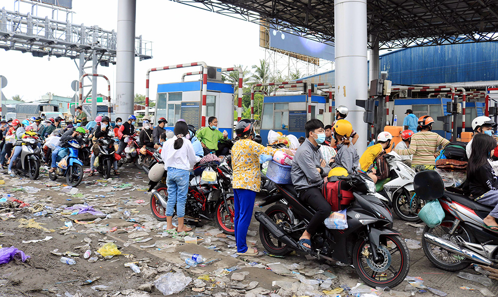 Lượng người dân tự phát về An Giang vẫn tăng liên tục