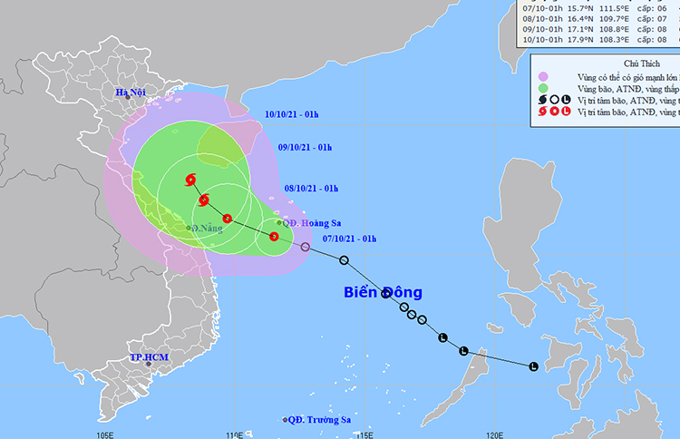 Thời tiết ngày 7-10: Mưa lớn ở Trung Bộ, Tây Nguyên
