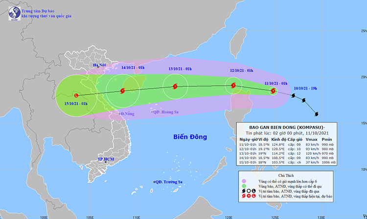 Thời tiết ngày 11-10: Không khí lạnh gây mưa to ở Bắc Bộ và Bắc Trung Bộ