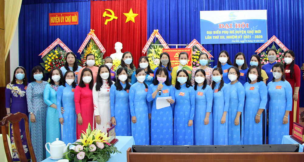 Bà Trần Thị Ngọc Hà tái cử Chủ tịch Hội Liên hiệp Phụ nữ huyện Chợ Mới nhiệm kỳ 2021-2026