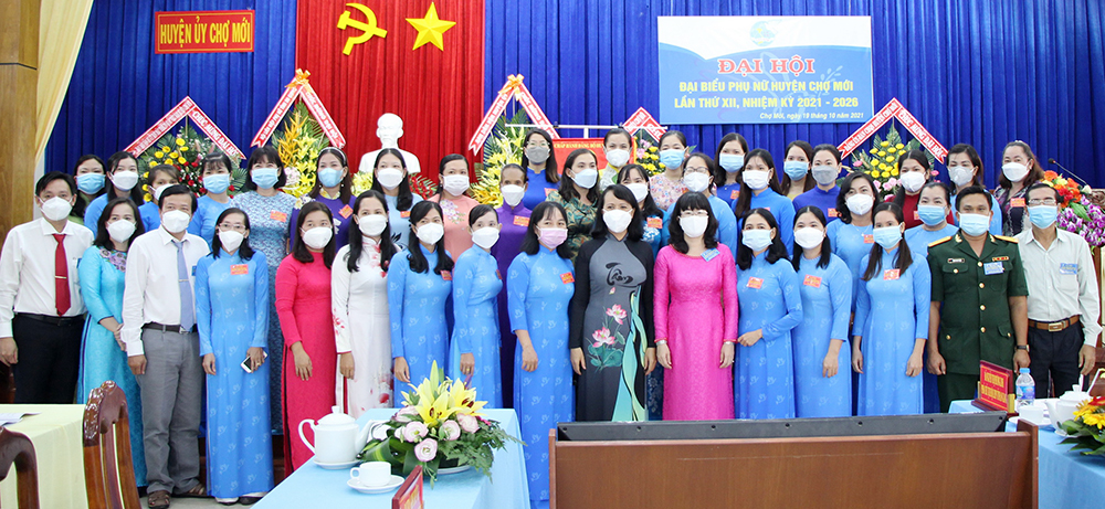 Bà Trần Thị Ngọc Hà tái cử Chủ tịch Hội Liên hiệp Phụ nữ huyện Chợ Mới nhiệm kỳ 2021-2026