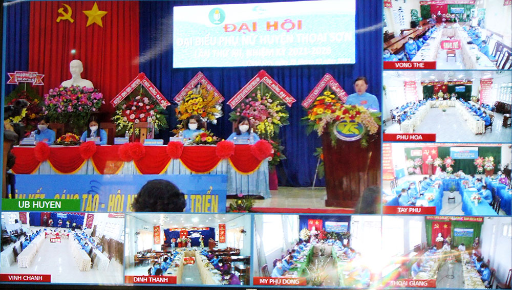 Bà Dương Triết Minh tái đắc cử Chủ tịch Hội Liên hiệp Phụ nữ huyện Thoại Sơn nhiệm kỳ 2021-2026