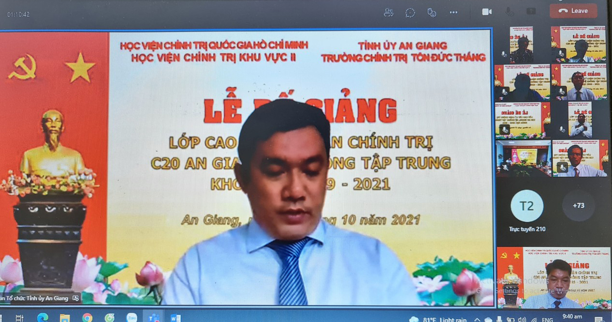 100% học viên lớp Cao cấp lý luận chính trị C20 – An Giang tốt nghiệp