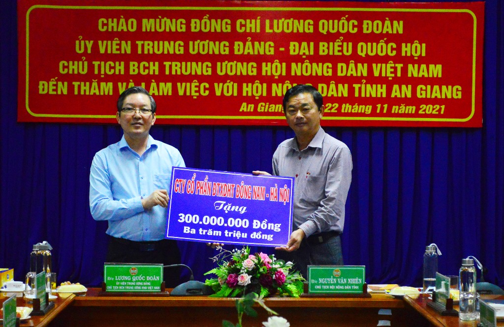 Trung ương Hội Nông dân Việt Nam làm việc với Hội Nông dân tỉnh An Giang