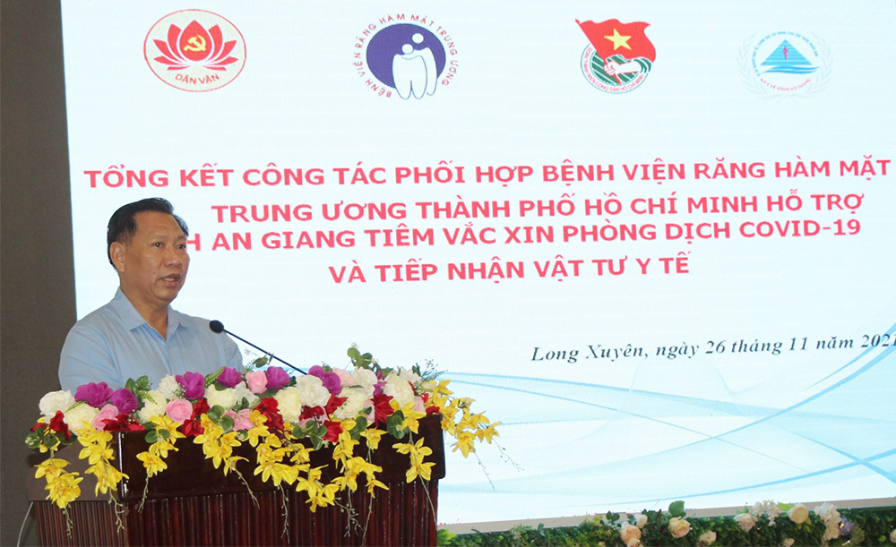 An Giang tri ân Bệnh viện Răng hàm mặt Trung ương TP. Hồ Chí Minh hỗ trợ tỉnh phòng, chống dịch COVID-19