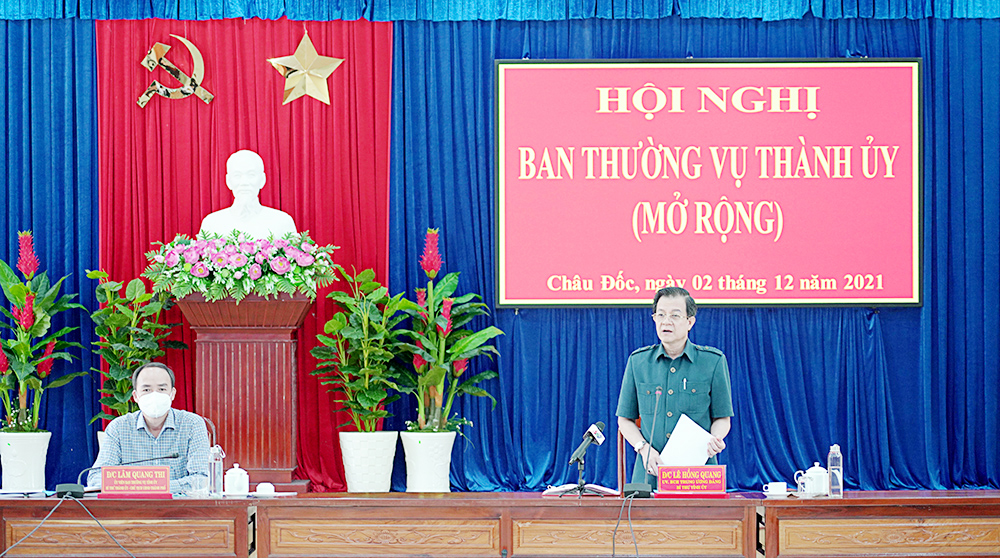 Bí thư Tỉnh ủy An Giang Lê Hồng Quang: TP. Châu Đốc tập trung thực hiện đồng bộ, linh hoạt, hiệu quả “nhiệm vụ kép”