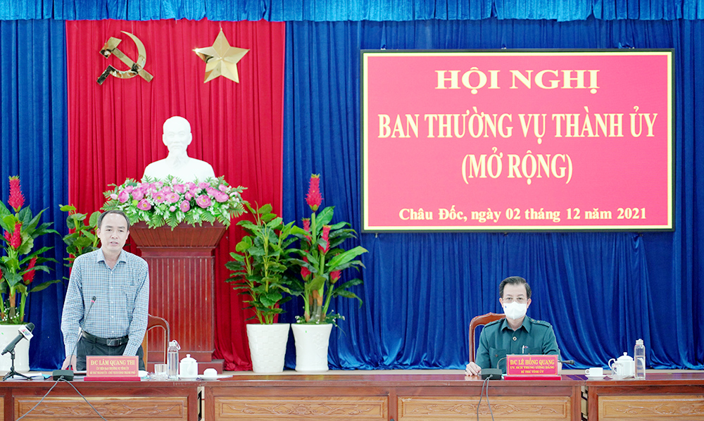 Bí thư Tỉnh ủy An Giang Lê Hồng Quang: TP. Châu Đốc tập trung thực hiện đồng bộ, linh hoạt, hiệu quả “nhiệm vụ kép”