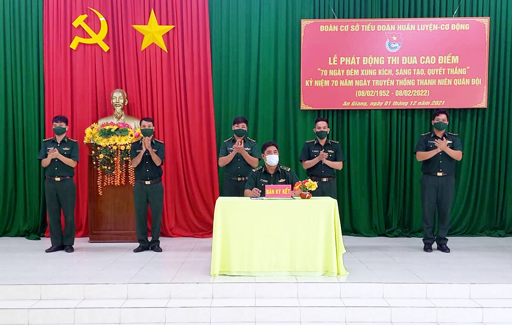 Các cơ sở đoàn thuộc Bộ đội Biên phòng An Giang phát động thi đua “70 ngày đêm xung kích, sáng tạo, quyết thắng”