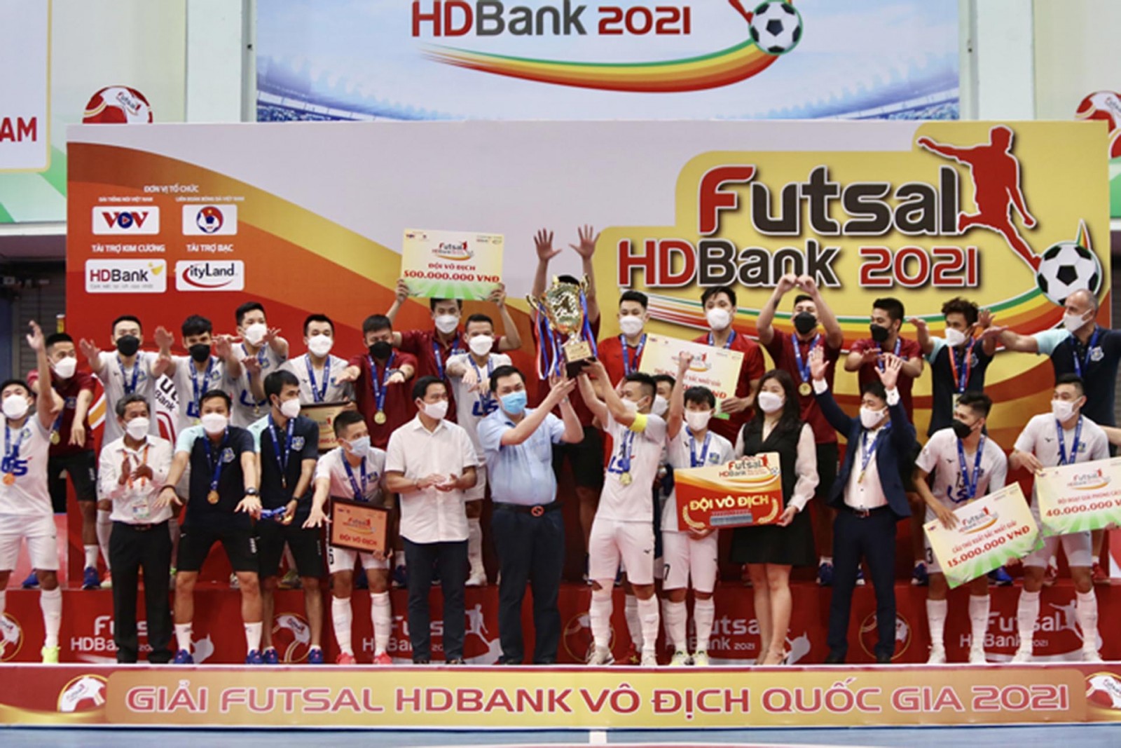 Giải Futsal HDBank VĐQG 2021: Thái Sơn Nam bảo vệ thành công ngôi vô địch