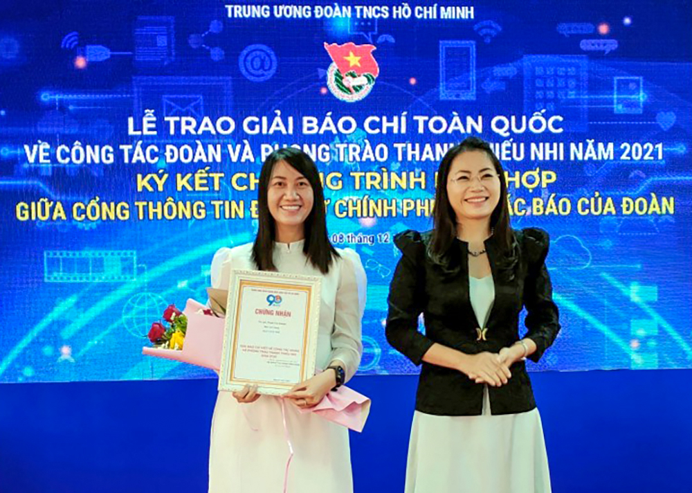Báo An Giang có tác phẩm đoạt giải nhì Giải thưởng Báo chí toàn quốc về công tác Đoàn và phong trào thanh thiếu nhi 2021