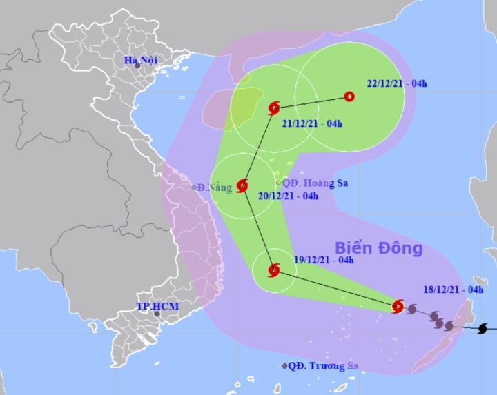 Bão số 9 giật cấp 17 di chuyển nhanh, Trung Bộ mưa lớn từ đêm nay