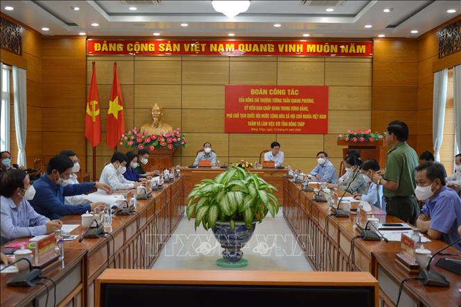 Phó Chủ tịch Quốc hội Trần Quang Phương thăm, chúc Tết tại Đồng Tháp