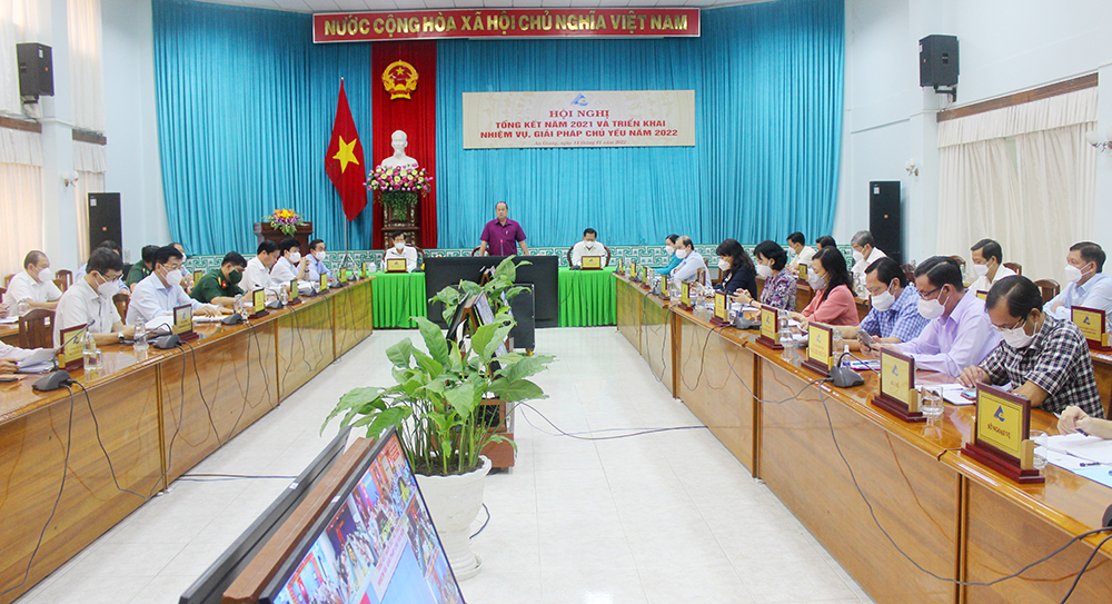 UBND tỉnh An Giang tổng kết công tác năm 2021 và triển khai nhiệm vụ, giải pháp chủ yếu năm 2022