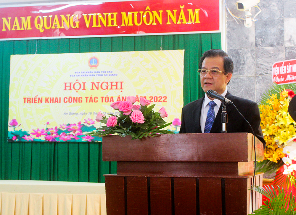 Toà án nhân dân tỉnh An Giang hội nghị triển khai công tác năm 2022