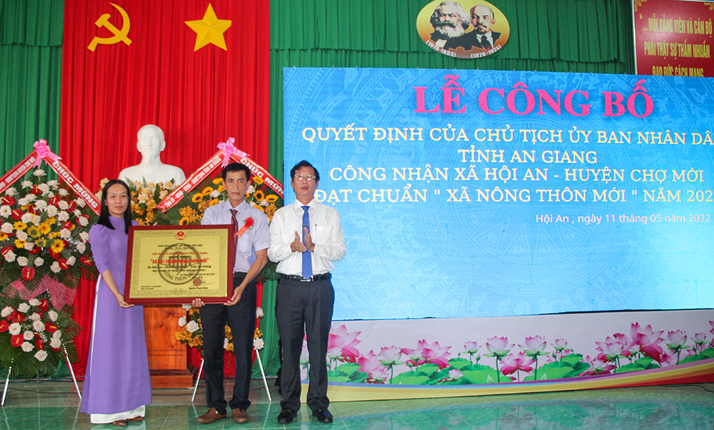 Công nhận xã Hội An đạt chuẩn nông thôn mới
