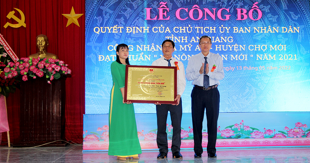 Công nhận xã Mỹ An đạt chuẩn nông thôn mới