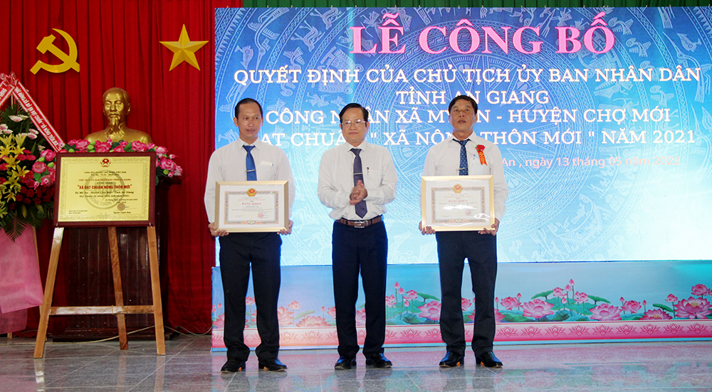Công nhận xã Mỹ An đạt chuẩn nông thôn mới