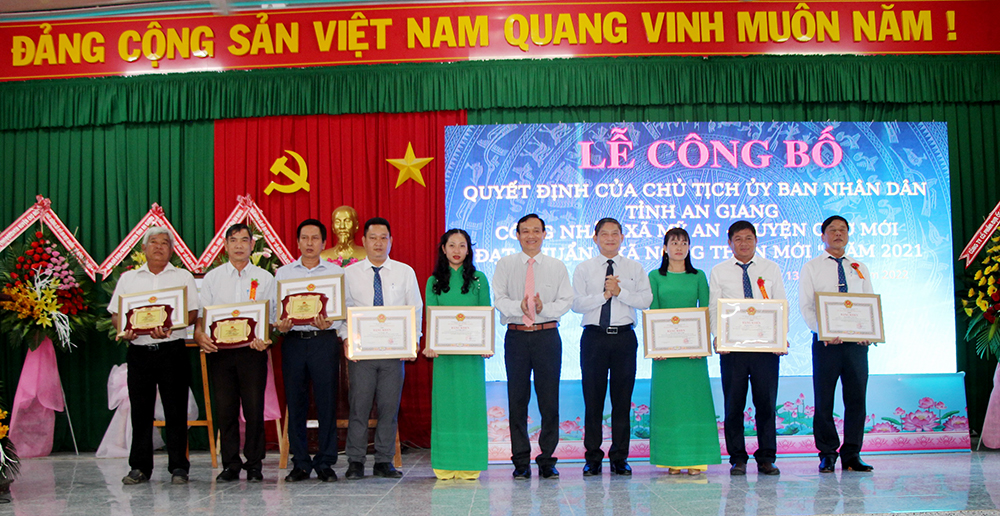 Công nhận xã Mỹ An đạt chuẩn nông thôn mới