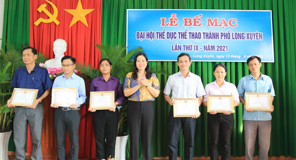 Phường Bình Khánh đoạt giải nhất toàn đoàn Đại hội Thể dục - thể thao TP. Long Xuyên lần IX/ 2021