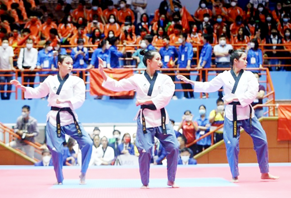 Các vận động viên Taekwondo mang về 2 Huy chương vàng và 1 Huy chương bạc cho thể thao An Giang tại SEA Games 31