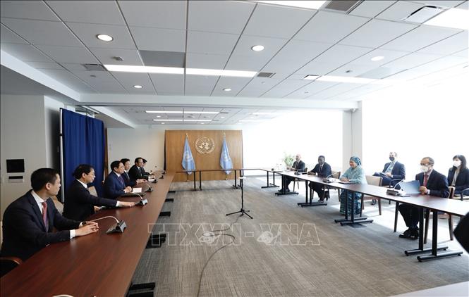 Thủ tướng Chính phủ Phạm Minh Chính gặp các lãnh đạo của Liên hợp quốc