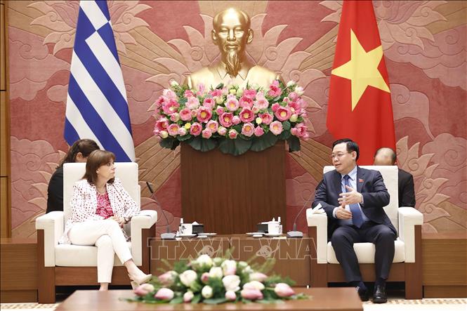 Chủ tịch Quốc hội Vương Đình Huệ hội kiến Tổng thống Hy Lạp
