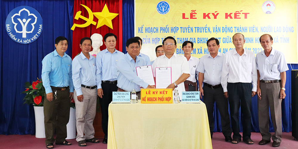 Bảo hiểm xã hội tỉnh và Liên minh Hợp tác xã An Giang phối hợp truyền thông chính sách bảo hiểm xã hội, bảo hiểm y tế