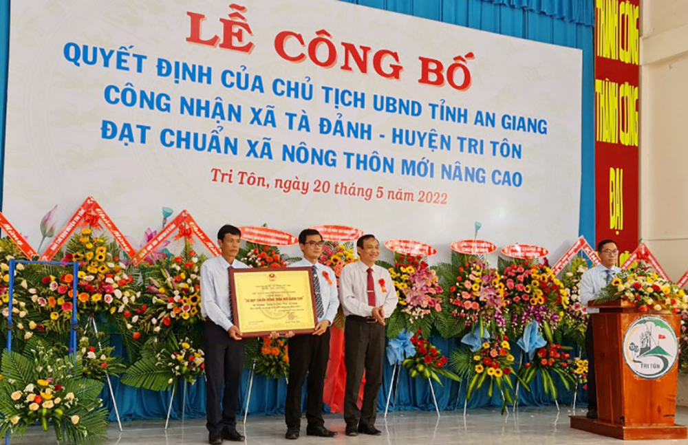 Xã Tà Đảnh được công nhận xã nông thôn mới nâng cao