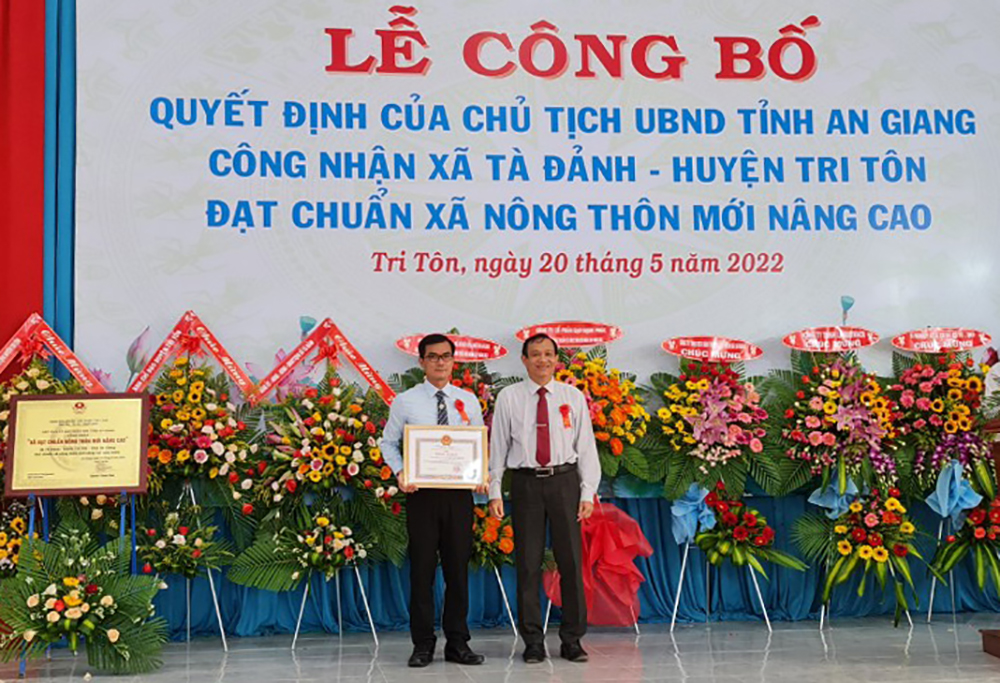 Xã Tà Đảnh được công nhận xã nông thôn mới nâng cao
