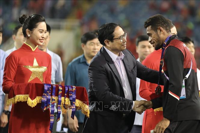 Lãnh đạo Đảng, Nhà nước trao Huy chương cho các Đội tuyển bóng đá nam đạt thành tích cao tại SEA Games 31