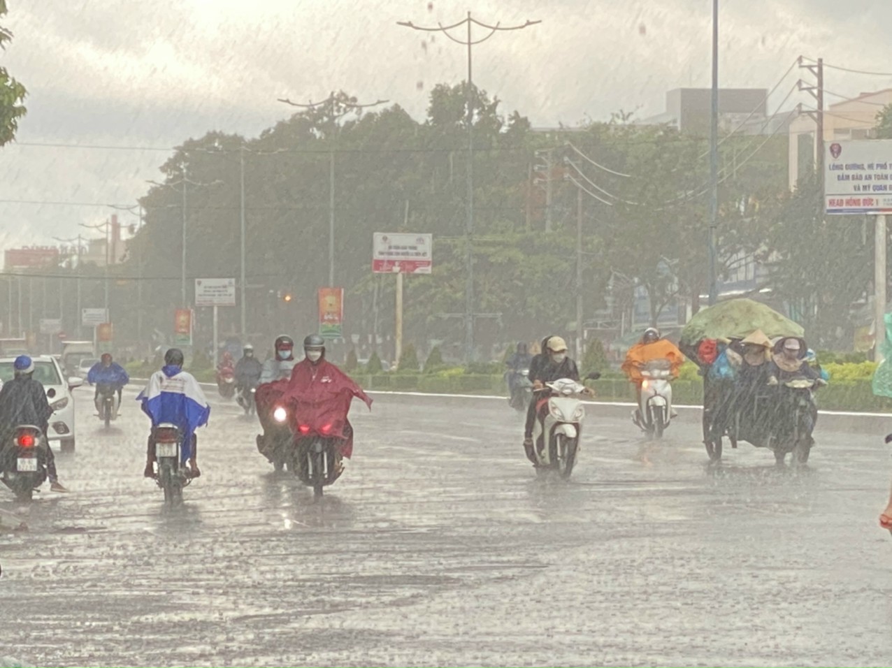 Mưa lớn xuất hiện, đề phòng giông lốc gây sập nhà dân, đổ ngã cây xanh đô thị