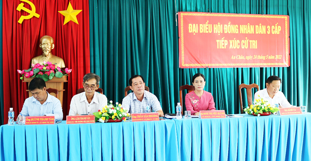 Đại biểu HĐND 3 cấp tiếp xúc cử tri thị trấn An Châu