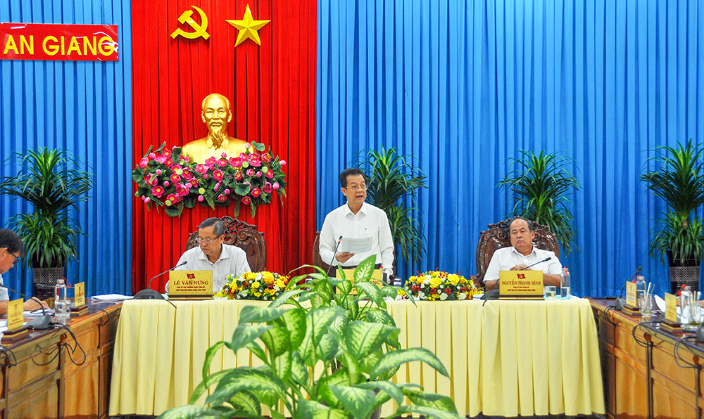 Ban Thường vụ Tỉnh ủy An Giang hội nghị cuối tháng 5
