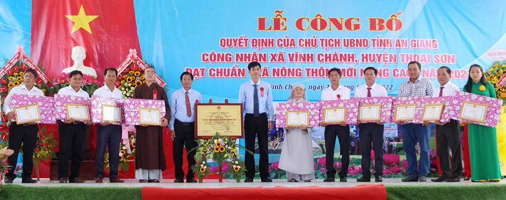Vĩnh Chánh đạt chuẩn “Xã nông thôn mới nâng cao” năm 2021