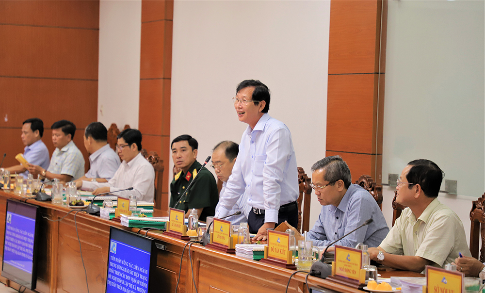 Đoàn công tác liên ngành Trung ương thẩm định thành lập mới đơn vị hành chính đô thị ở huyện Tịnh Biên, Chợ Mới, An Phú