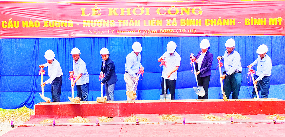 Xây dựng mới cầu Hào Xương – Mương Trâu, liên xã Bình Chánh – Bình Mỹ