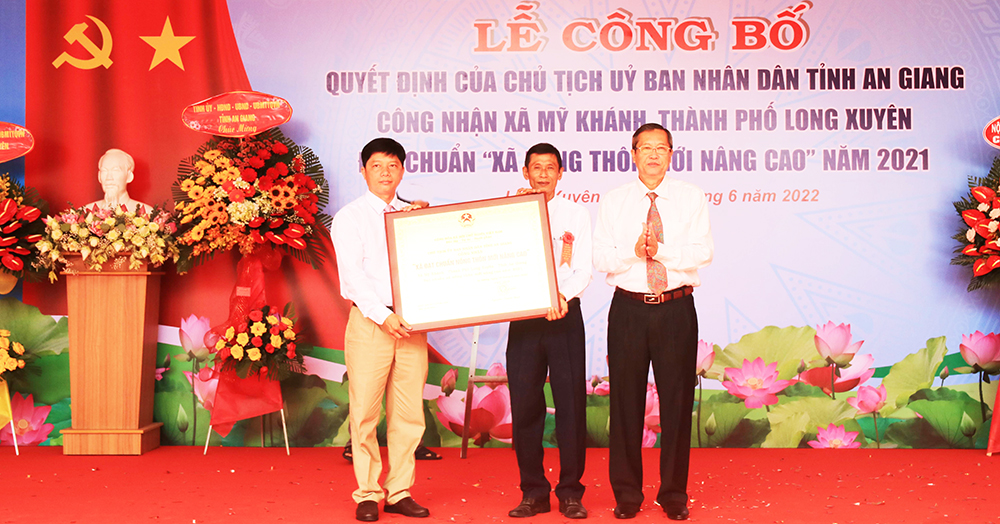 Mỹ Khánh đạt chuẩn “Xã nông thôn mới nâng cao” và danh hiệu “Xã văn hóa nông thôn mới” 5 năm liền (giai đoạn 2017-2021)