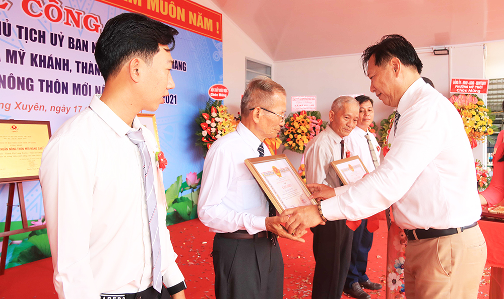 Mỹ Khánh đạt chuẩn “Xã nông thôn mới nâng cao” và danh hiệu “Xã văn hóa nông thôn mới” 5 năm liền (giai đoạn 2017-2021)