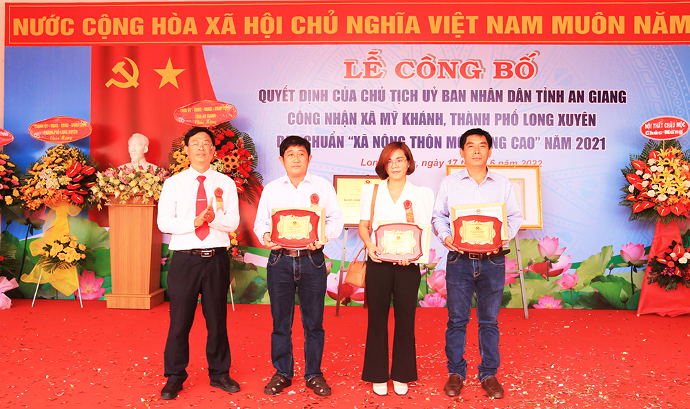 Mỹ Khánh đạt chuẩn “Xã nông thôn mới nâng cao” và danh hiệu “Xã văn hóa nông thôn mới” 5 năm liền (giai đoạn 2017-2021)